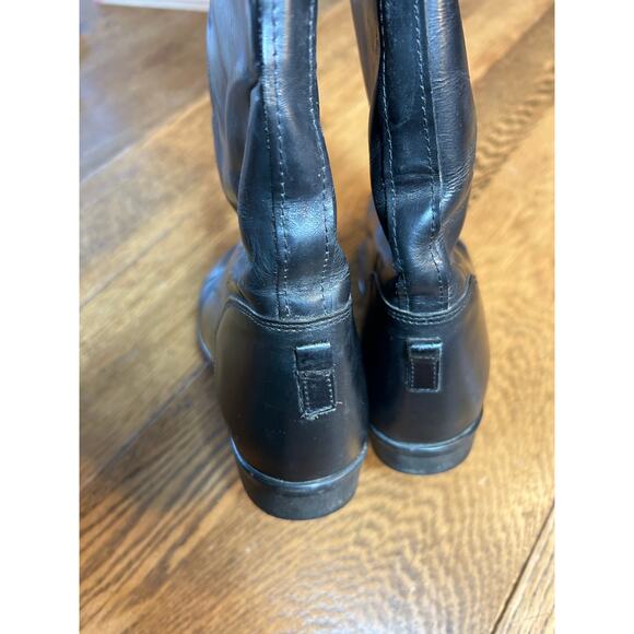 Amazon’s Cavalier Equestrian Tall Riding Boots in Black Leather Sz 7 S No Laces - Picture 6 of 7